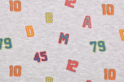 Alpenfleece with printed letters and numbers 18107/960 Alpenfleece with printed letters and numbers 18107/960