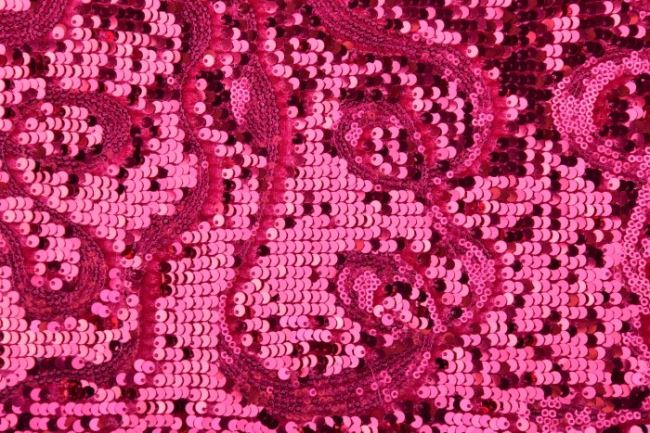 Sequins on velvet in pink color 03406/017