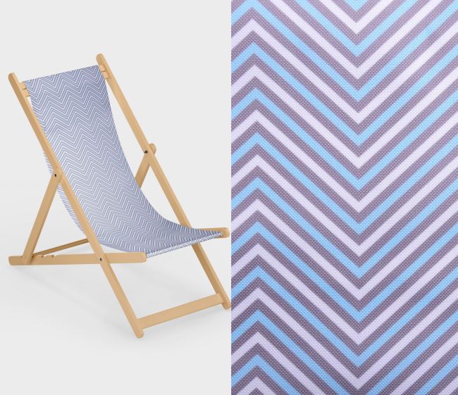 Lounger 150 cm wide with a print of geometric shapes LH35