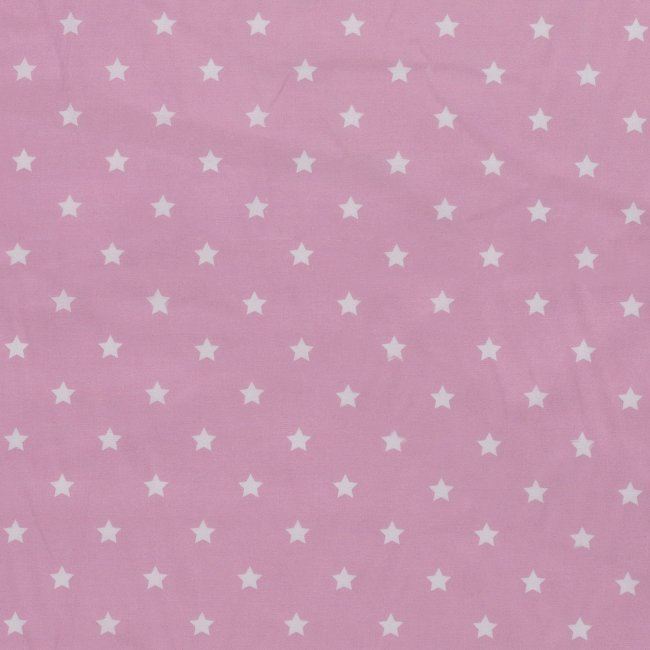 Cotton fabric in pink color with star print 13102/013