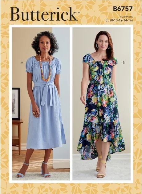 Butterick cut for dresses in sizes 34-42 B6757-B5