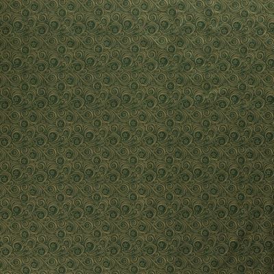 Christmas green cotton fabric with gold stars 14701/025 (2)