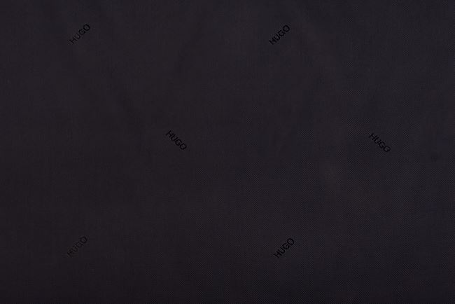 Viscose lining in dark blue with a woven HUGO PO91 lettering pattern