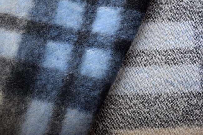 Boiled wool with check pattern DS-GL2088