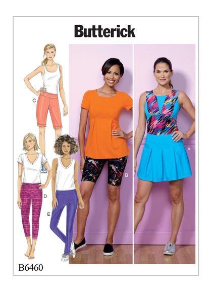 Butterick cut for women's sportswear in sizes Lrg, Wlg, Xxl B6460-ZZ