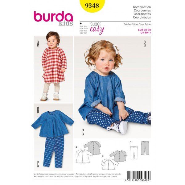 Cut for children's trousers and extended T-shirt 9348