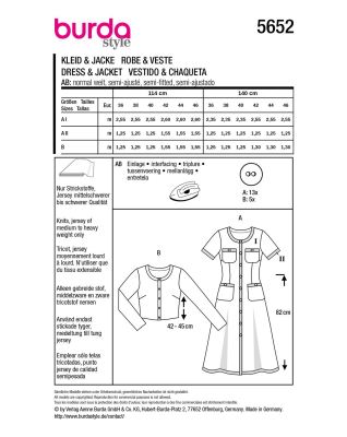 Cut for women's dress and jacket in size 36-46 5652 (1)