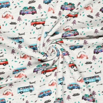 Alpenfleece in brindle grey with digital print 22384/960 (5)