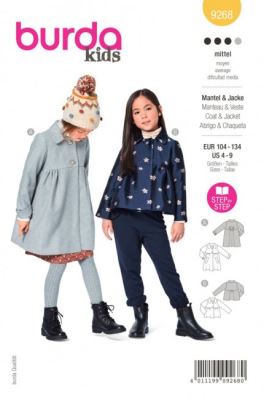 Cut for a girl's coat, size 104-134 9268