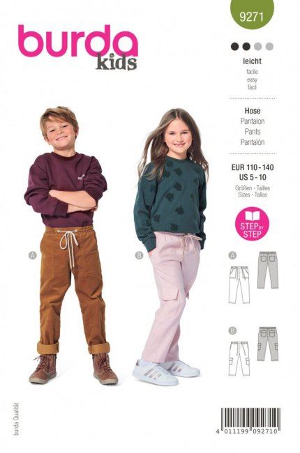 Cut for children's trousers in size 110-140 9271