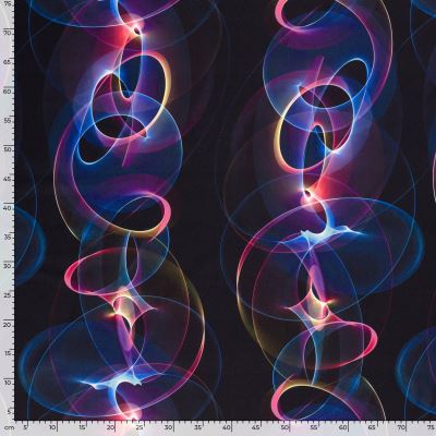 Functional knitwear in black with digital print of spirals 20254/069 (4)