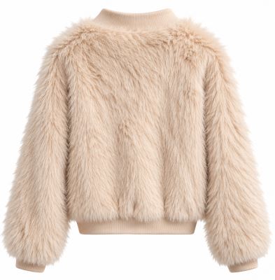 Short fur jacket in beige color ITA-BU07 (3)