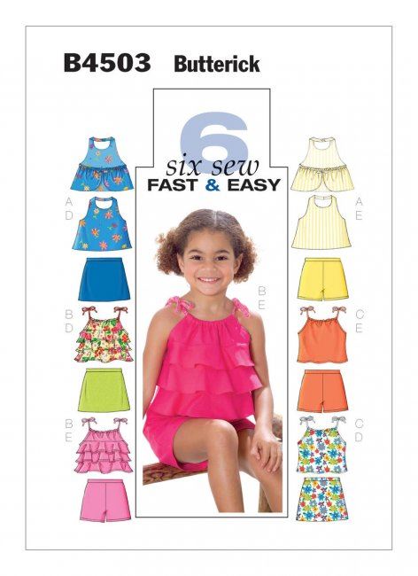 Butterick cut for children's set in size 92-116 B4503-CDD