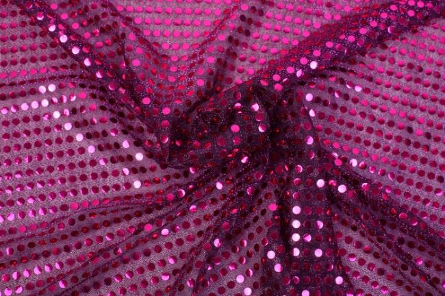 Sequins in deep pink color 05585/017