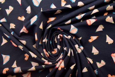 Cotton knit in black with digital print of crayons 211240.0003 (3)
