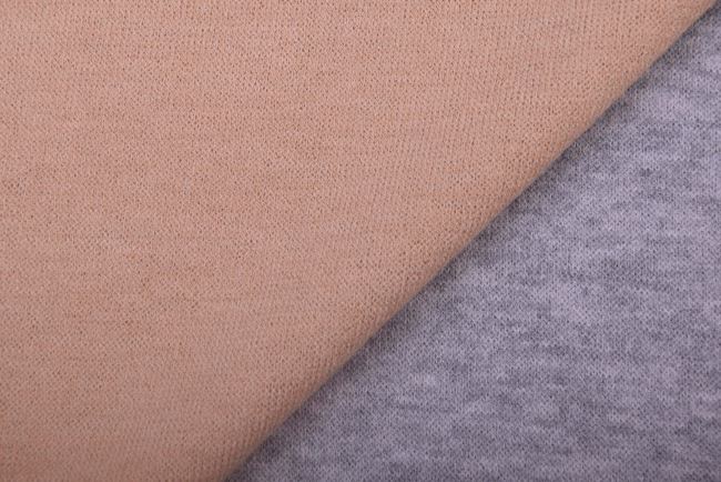 Double-sided knitted fabric in beige color Q22505-153R