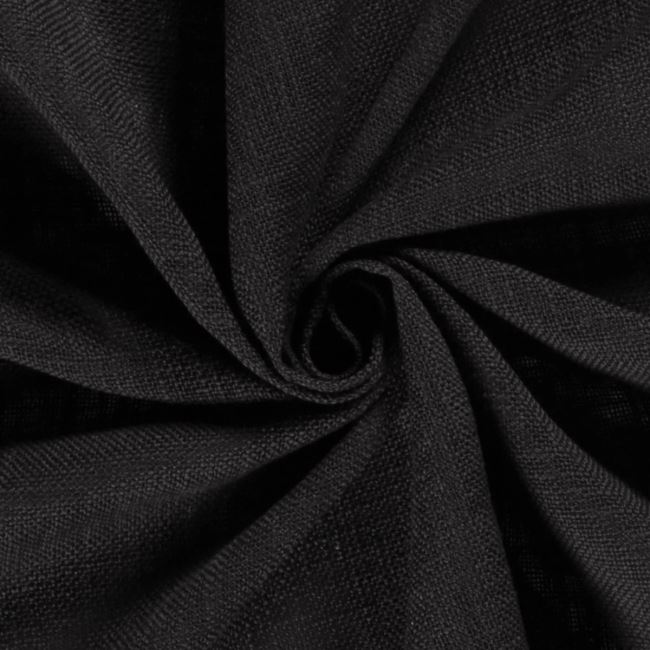 Decorative cotton fabric in black color 23224/069