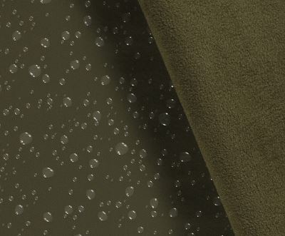 Softshell in khaki color with foil print of drops 20449/027 (1)