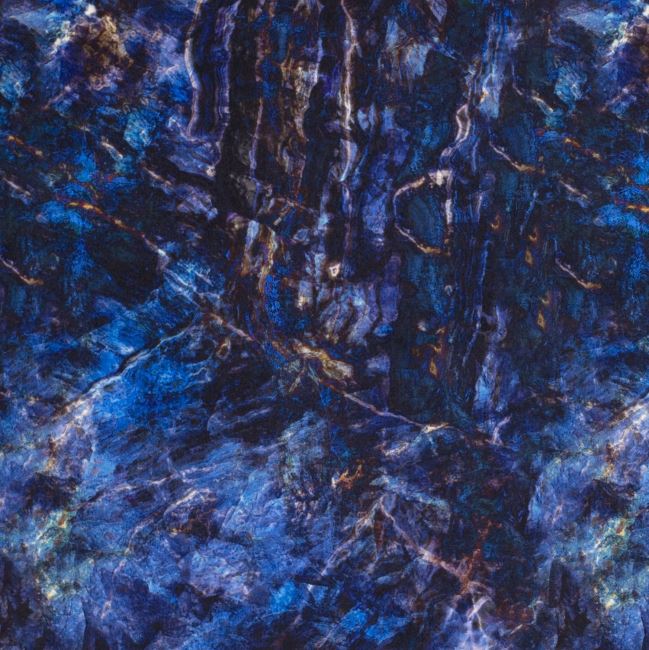 Functional knit with blue marble digital print 20266/069