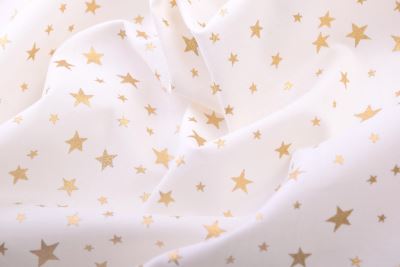 Christmas fabric made of cotton in cream color with star print 200222.1052 (3)