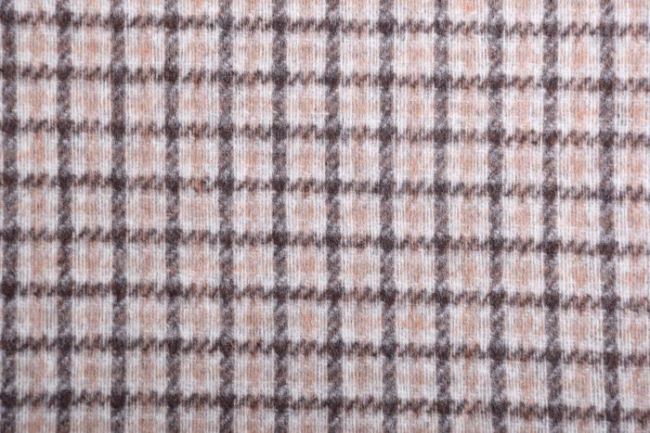 Coat fabric with woven check pattern 90153/001