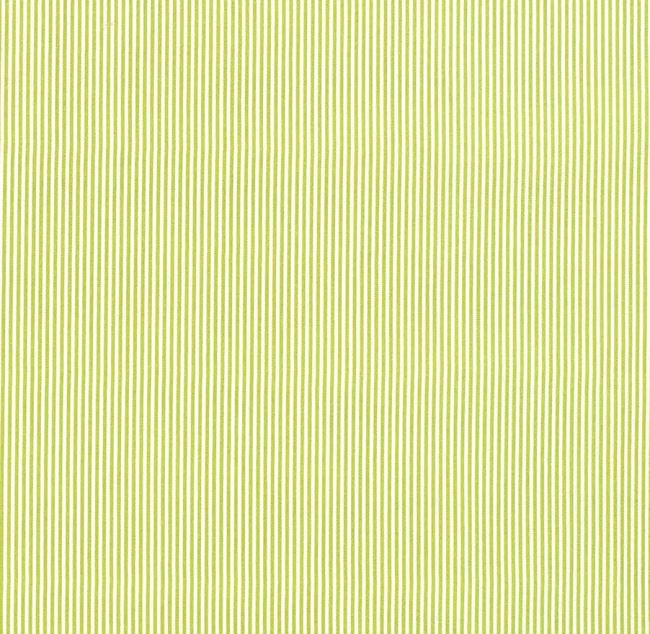 Cotton fabric with fine stripe in pea green color 05578/024