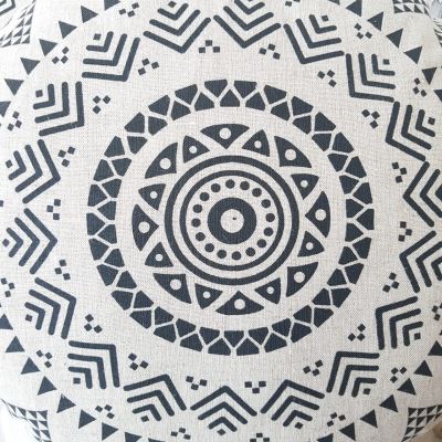 Cushion cover from Bali in beige color with mandala print size 55 cm BALI04 (2)