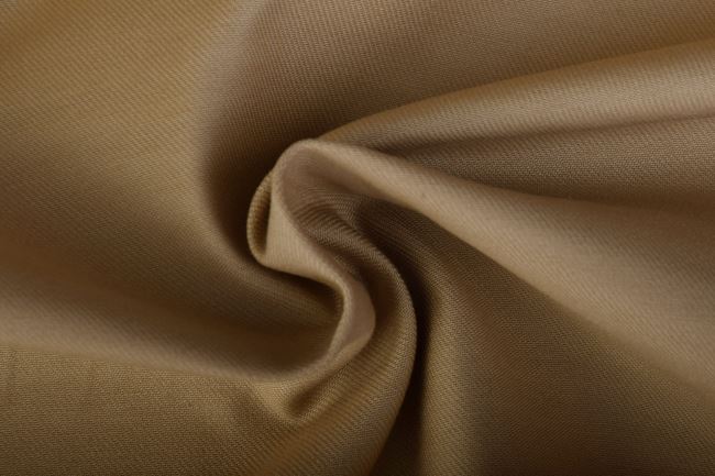 Cotton twill - Gabardine in dark beige color TI567