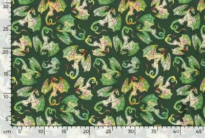 Softshell in green color with digital dragon print 20410/025 (2)