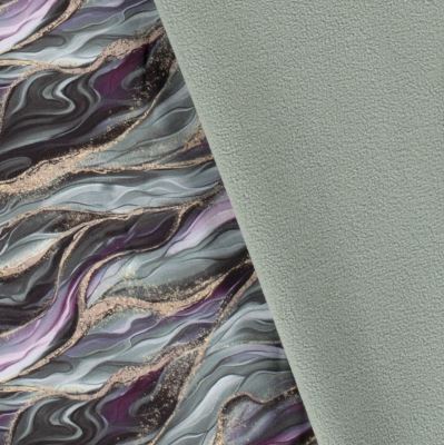 Softshell in green color with digital print of colored waves 20426/022 (4)