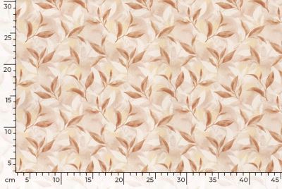 Decorative fabric in cream color with digital leaf print 01662/011 (3)