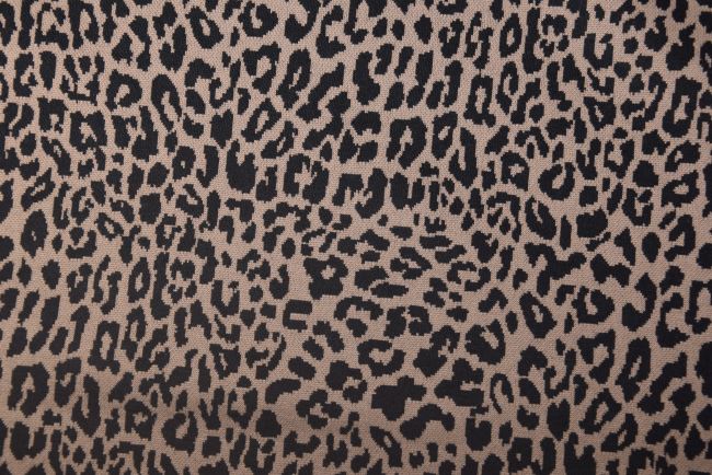 Patterned knit Punto di Roma in brown with animal pattern DS-GL2