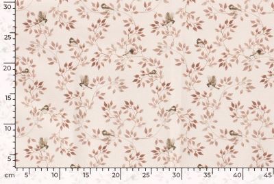 Decorative fabric in cream color with digital leaf print 01661/011 (3)