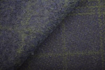 Boiled wool with blue check pattern DS-GL2122