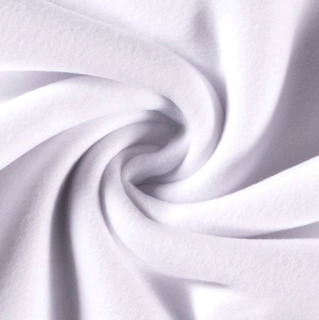 Cotton fleece with Oeko-Tex in white color 10004/050