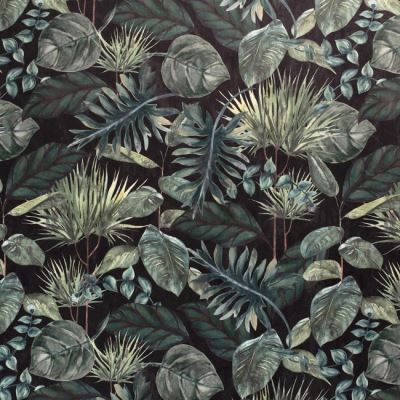 Decorative fabric with digital leaf print 01577/034 (1)