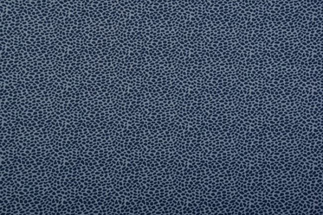 Blue cotton fabric with oval print 128.750.3002