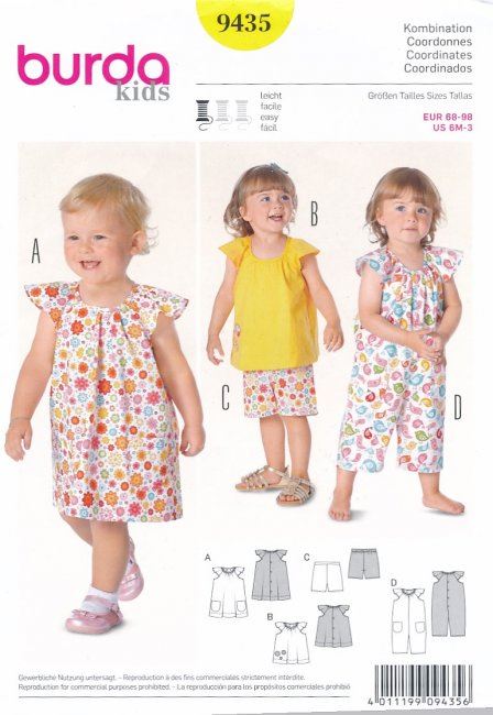 Cut for children's clothing 9435