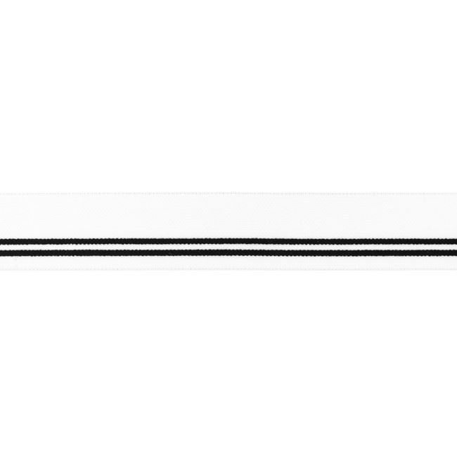 30mm wide clothesline in white with black stripe 453R-32188