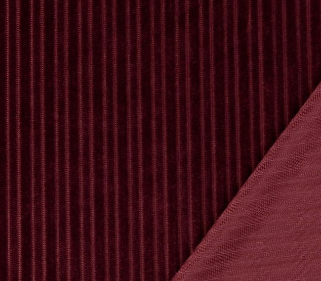Nicky velor in wine color with ribbing 210300.5021