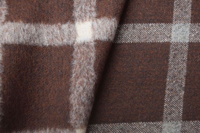 Boiled wool with check pattern DS-GL2085
