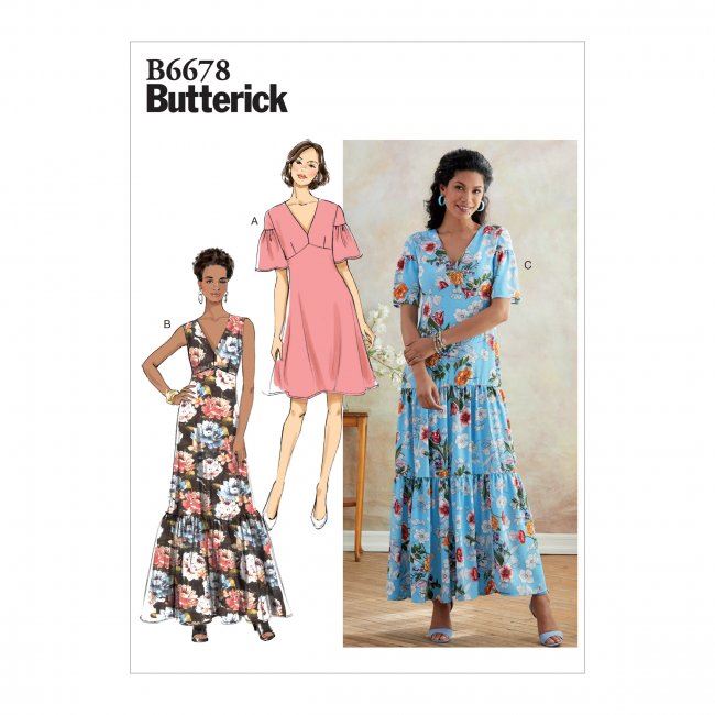 Butterick Cut for Women's Airy Dress Size 36-44 B6678-A5