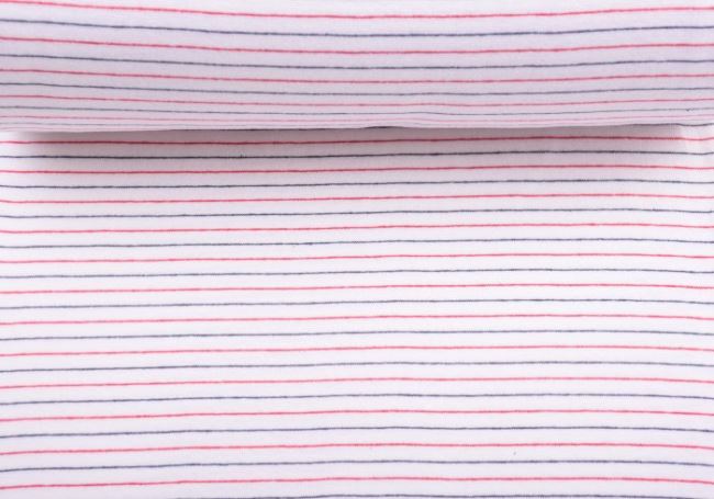 Striped knit - dark. red stripes with black 31135