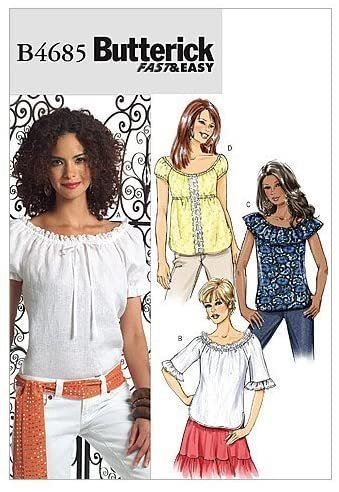 Butterick cut for blouses in size 46-52 B4685-FF