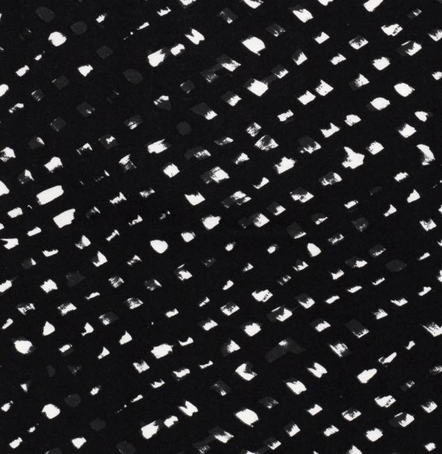 Black stretch cotton with geometric print 20078/069