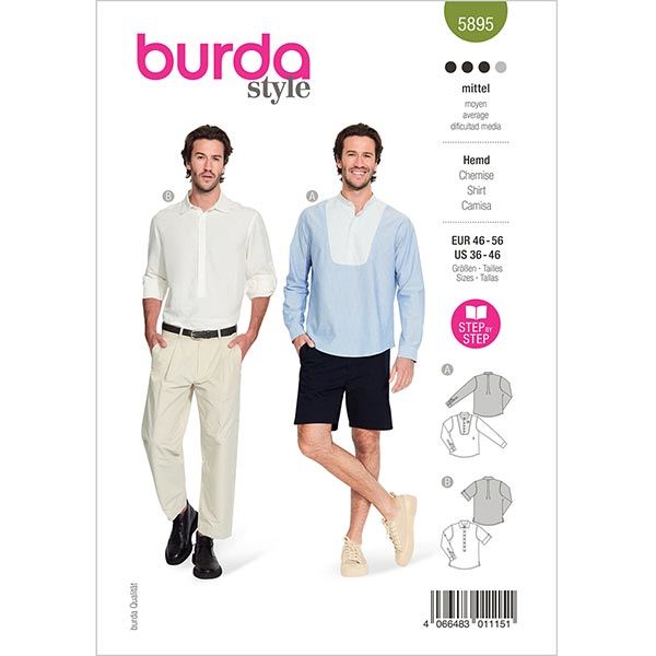 Men's shirt cut in size 46-56 5895