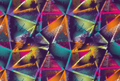 Combed tracksuit with digital print of geometric shapes 20507/044 (1)