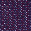 Cotton fabric in dark purple color with colorful fish print 13094/045