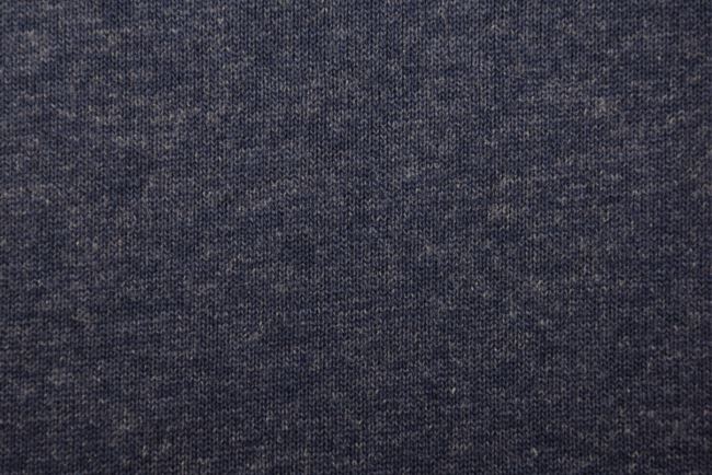 Summer knitted fabric in dark blue heather color PAR187