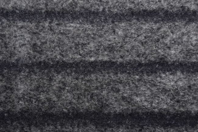 Fur in gray color with stripe pattern NS450